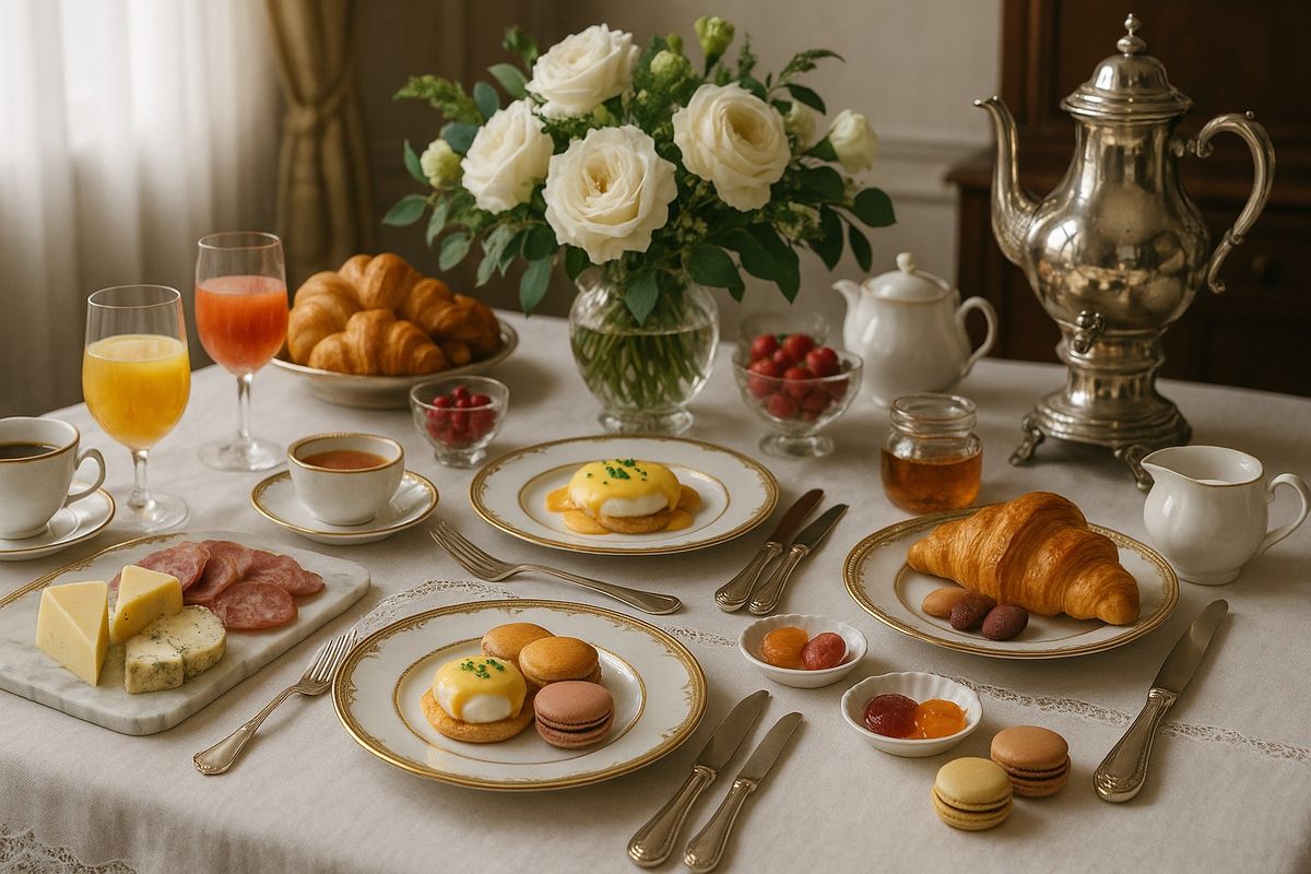 Table setting in soft morning light